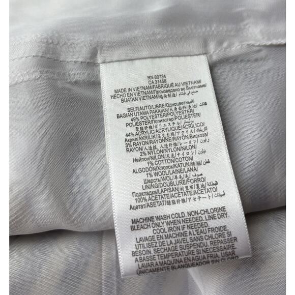 BCBGeneration Blue White Striped Vest Size XS Wool Blend Preppy Hook Eye - Picture 5 of 7